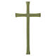 Cruz de pared esmalte verde bronceada para exterior s1