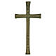 Croix murale émaillée bronze vert pour extérieur s4