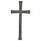 Croix latine bronze émail gris pour extérieur s4