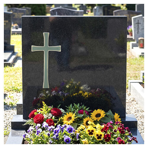 Wall cross with aquamarine finish 2