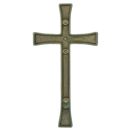 Cruz de parede acabamento verde-água 4