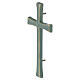 Aqua green wall cross in brass s3