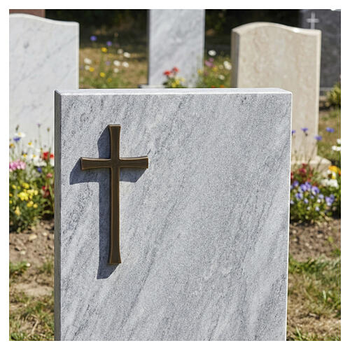 Cruz funerária de parede em acabamento brunido 2