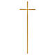 Wall-mounted cemetery cross with wood-effect bronze finish s1