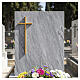 Wall-mounted cemetery cross with wood-effect bronze finish s2