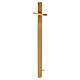 Wall-mounted cemetery cross with wood-effect bronze finish s3