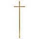 Wall-mounted cemetery cross with wood-effect bronze finish s4