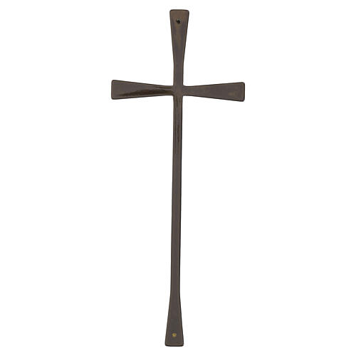 Croix effet bronze à profil effilé fixation murale 4