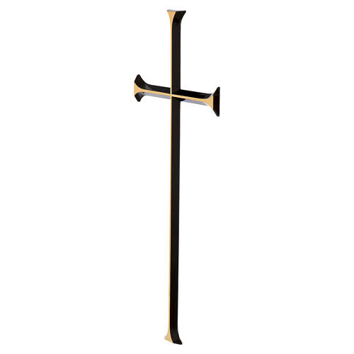 Classic-style bronze-finish funerary wall cross 3