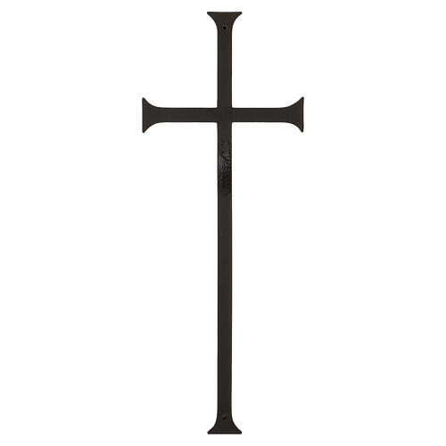 Cruz funerária de parede clássica em acabamento bronze 4