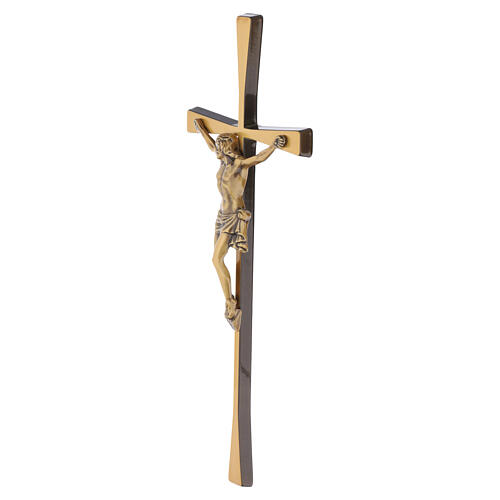 Outdoor brass crucifix with tapered ends 3