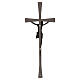Outdoor brass crucifix with tapered ends s4