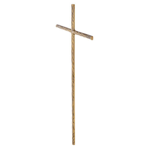 Cruz de parede cor bronze efeito madeira 45x25 cm para exterior 3