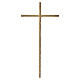 Bronze-plated outdoor wall cross with wood-effect surface, 45x25 cm s1