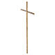 Bronze-plated outdoor wall cross with wood-effect surface, 45x25 cm s3