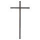 Bronze-plated outdoor wall cross with wood-effect surface, 45x25 cm s4