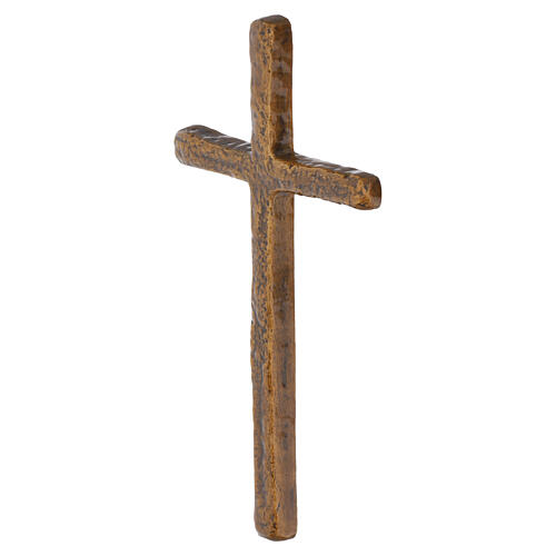 Krzyż brązowy z efektem postarzenia, do użytku zewnętrznego, 25×14 cm 3