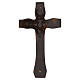 Croix funéraire murale moderne en bronze pour extérieur 20x10 cm s4