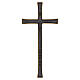 Simple Bronzed Latin Wall Cross for Outdoor Use s4