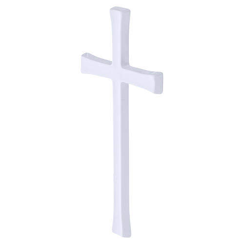 Cruz latina esmalte blanco para exterior de pared 3