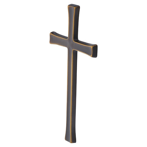 Matte Black Enamel Bronze Cross for Outdoor Use 3