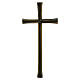 Matte Black Enamel Bronze Cross for Outdoor Use s1
