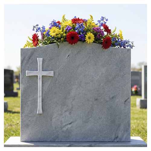 Modern Carrara Marble-Effect Wall Cross 2