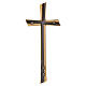 Croix murale couleur bronze et brunie pour extérieur effet ondulé s3
