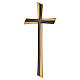 Cruz de parede em bronze para exterior, efeito ondulado brunido s1