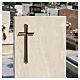 Bronzed Outdoor Wall Cross with Burnished Wavy Effect s2