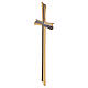 Bronzed Outdoor Wall Cross with Burnished Wavy Effect s4