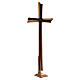 Bronze-finished double-sided cross on base for outdoor use s3