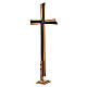 Bronze-finished double-sided cross on base for outdoor use s6