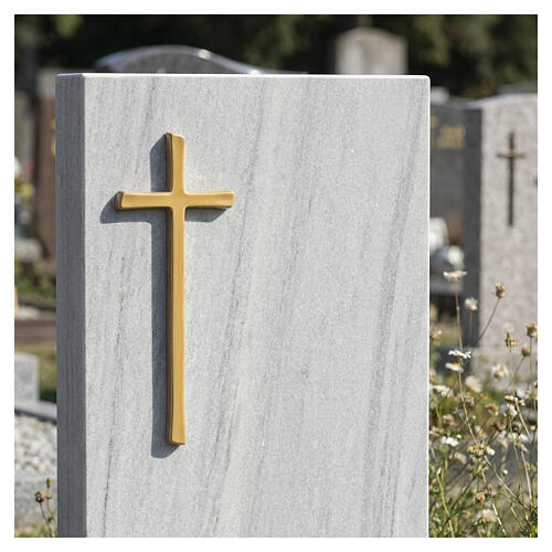 Thick bronze-finished wall cross for outdoor use 2