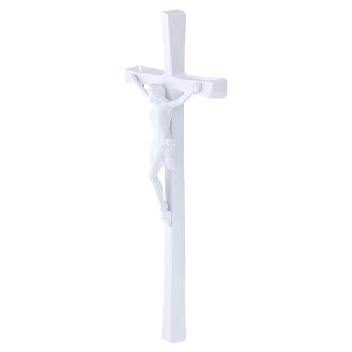 White Enamel Wall Crucifix for Outdoor Use 5