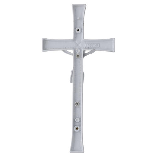 Wall cross with Christ and modern Carrara marble finish 4