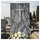 Wall Cross with Christ in Modern Carrara Marble Finish s2