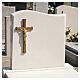 Bronzed outdoor wall cemetery crucifix with gilded corpus s2