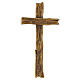 Bronze-finished decorative wall cross with mounting pins s1