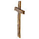 Bronze-finished decorative wall cross with mounting pins s3