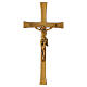 Corps du Christ sur croix murale finition bronze s1