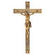 Crucifix effet bronze croix contrastée pour extérieur s1