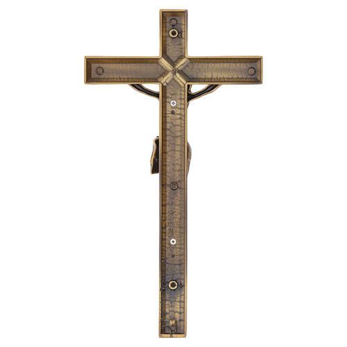 Crucifixo bronzeado com cruz de contraste para exterior 4