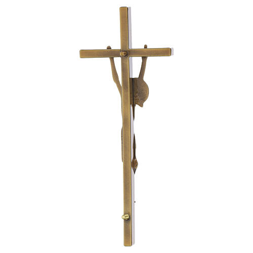 Croix murale avec Christ en bronze au dessin élancé 5