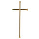 Bronze-plated outdoor wall cross with modern darkened finish s1