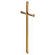 Bronze-plated outdoor wall cross with modern darkened finish s3