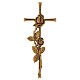 Bronzed Wall Cross with Decorative Rose (Wall-Mounted) s1