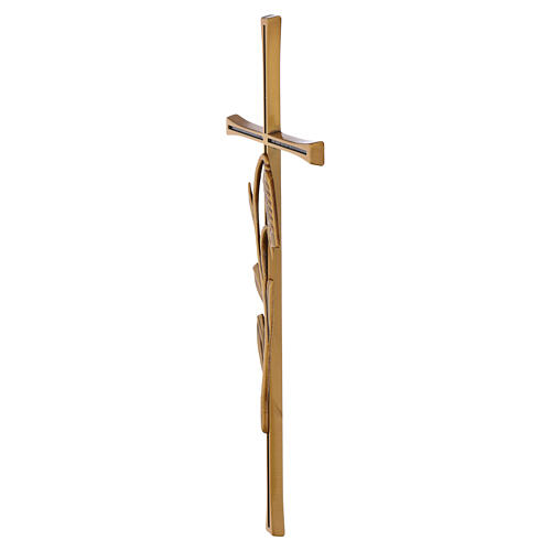 Decorative outdoor wall cross, bronze finish, 16x6 in 3
