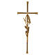 Cruz decorativa de parede em bronze para exterior 40x15 cm s1