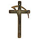 Outdoor wall cross, moon design, bronze, 8x5x0.8 in s4